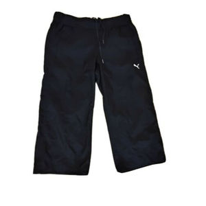 Puma Women's  Windbreaker Capri Pants  Black Polyester Size Small
